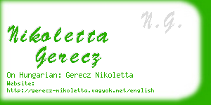 nikoletta gerecz business card